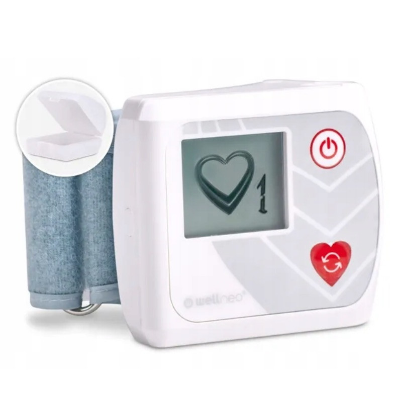 Aparat pentru măsurarea tensiunii arteriale Wellneo Cardio, impulsuri electrice, 2 programe, încheietură/picior, alb