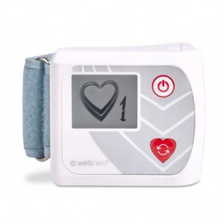 Aparat pentru măsurarea tensiunii arteriale Wellneo Cardio, impulsuri electrice, 2 programe, încheietură/picior, alb