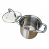 Oală adâncă Oliver Voltz OV51211E20, 4 l, Ø20x15 cm, capac din sticlă, oțel inoxidabil, compatibilă cu plitele cu inducție, argintie