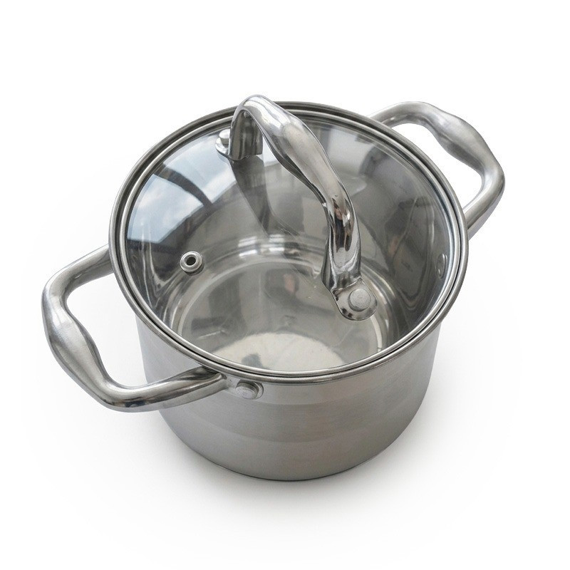 Oală adâncă Oliver Voltz OV51211E20, 4 l, Ø20x15 cm, capac din sticlă, oțel inoxidabil, compatibilă cu plitele cu inducție, argintie