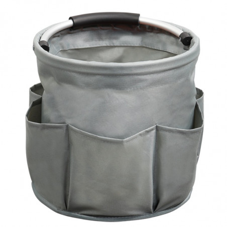 Organizator pentru produse curatenie Kesper 89173, 16 l, Pana la 10 kg, 6 buzunare, maner confortabil din EVA, poliester, gri