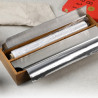 Dispenser pentru folie de aluminiu Kesper 59044, role de pana la 30 cm, lame de taiere din otel, bambus, maro inchis