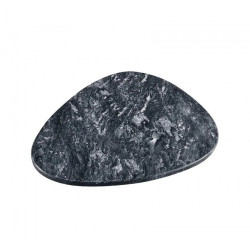 Platou de servit din marmura naturala Kesper 38420, 30 x 25 cm, Triunghiular, Gri
