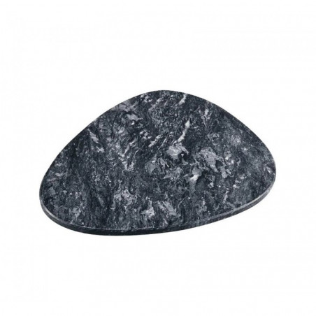 Platou de servit din marmura naturala Kesper 38420, 30 x 25 cm, Triunghiular, Gri