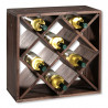 Raft pentru sticle vin Kesper 69244, 50x50x25 cm, 12 compartimente, pana la 20 de sticle, pin, maro