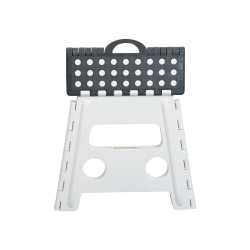 Scaunel pliant Kesper 70732, 32 x 30 cm, plastic, alb/gri
