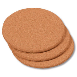 Set de 3 suporturi din pluta pentru vase fierbinti Kesper 62753, 20 cm, maro