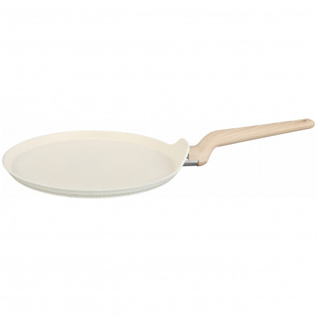 La mâna a doua: Tigaie pentru clatite Oliver Voltz Nice OV54422E26, 26 cm, Finisaj marmura, Inductie, Bej