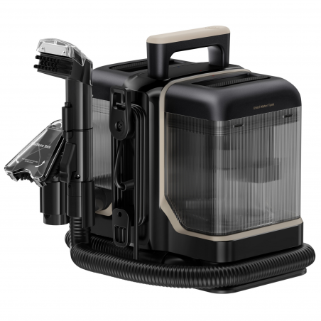 La mâna a doua: Aspirator cu spalare pentru covoare si tapiterie Dreame N10, 450 W, 12000 Pa, 1,6/0,75 L, Cu apa caldă pana la 60°C, Autocuratare, Negru