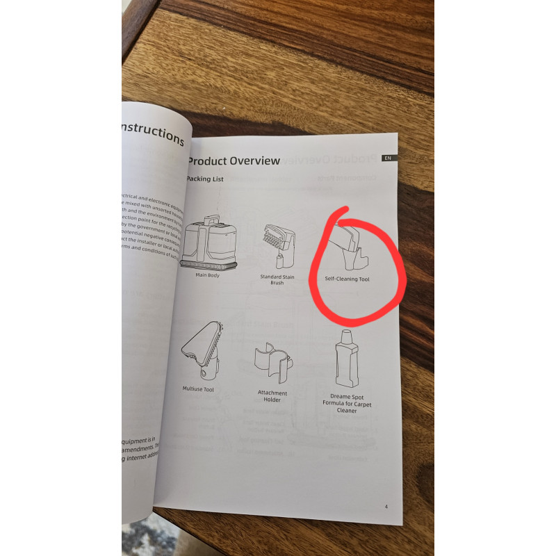 La mâna a doua: Aspirator cu spalare pentru covoare si tapiterie Dreame N10, 450 W, 12000 Pa, 1,6/0,75 L, Cu apa caldă pana la 60°C, Autocuratare, Negru