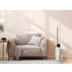 La mâna a doua: Racitor de aer tip coloana Beper P206RAF300, 65 W, 3 viteze, 2 L, Ionizare, LED, Afisaj tactil, Alb
