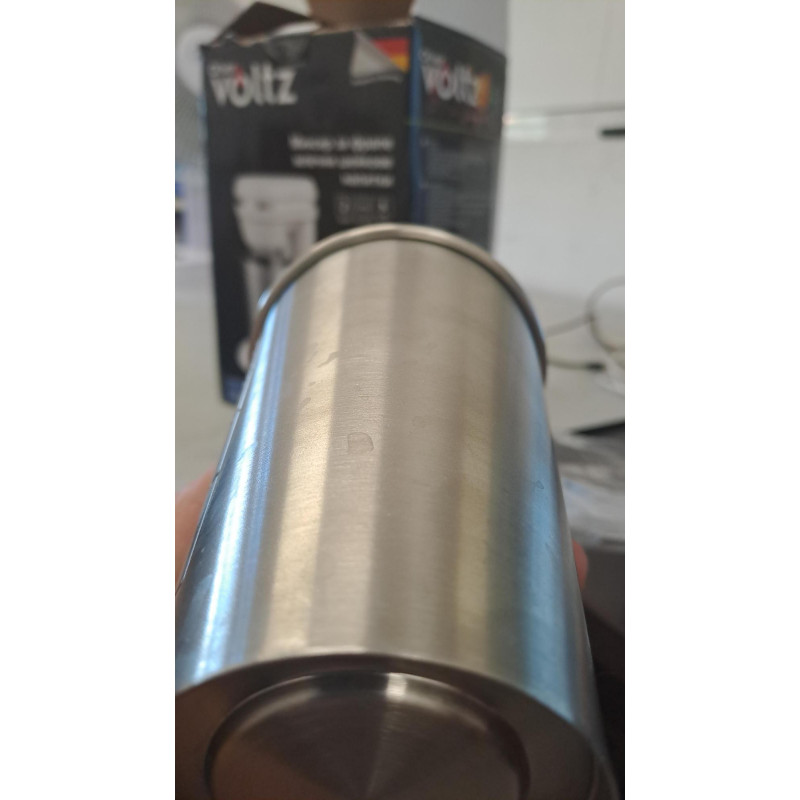 La mâna a doua: Mixer pentru frappe Oliver Voltz OV51163E, 100W, Bol otel inoxidabil 450 ml, 2 viteze, Agitattor otel, Albastru