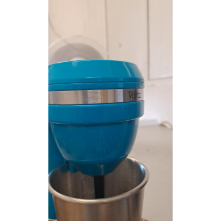 La mâna a doua: Mixer pentru frappe Oliver Voltz OV51163E, 100W, Bol otel inoxidabil 450 ml, 2 viteze, Agitattor otel, Albastru