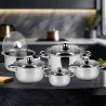 La mâna a doua: Set oale Rosberg R51210O10, 10 piese, 2.1-6.3 L, Otel inoxidabil, Argintiu