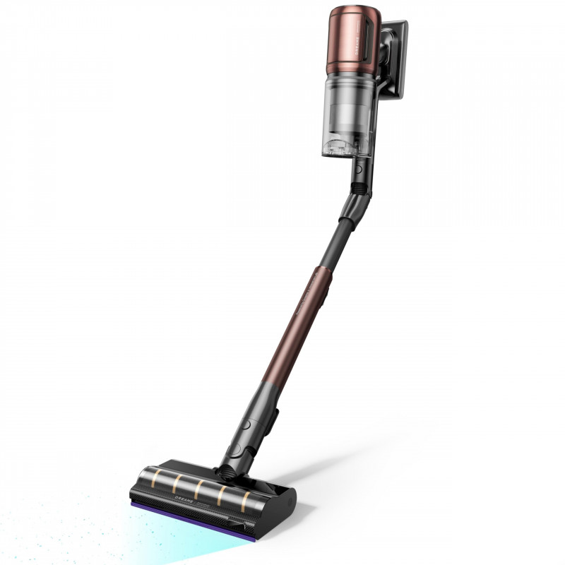La mâna a doua: Aspirator vertical Dreame Essential V30 VVV21A, 880 W, 30 000 Pa, 90 min, 0,6 l, HEPA H14, OmniX™ 2.0, Recunoastere a tipurilor de murdarie, Pliabil, Negru/Bronz