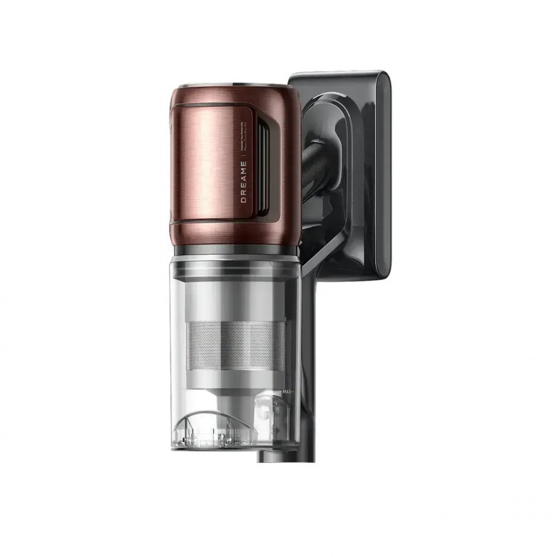 La mâna a doua: Aspirator vertical Dreame Essential V30 VVV21A, 880 W, 30 000 Pa, 90 min, 0,6 l, HEPA H14, OmniX™ 2.0, Recunoastere a tipurilor de murdarie, Pliabil, Negru/Bronz