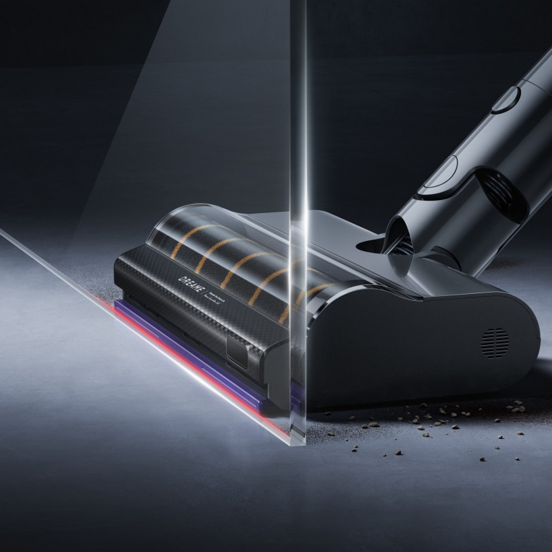 La mâna a doua: Aspirator vertical Dreame Essential V30 VVV21A, 880 W, 30 000 Pa, 90 min, 0,6 l, HEPA H14, OmniX™ 2.0, Recunoastere a tipurilor de murdarie, Pliabil, Negru/Bronz