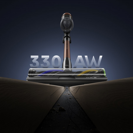 La mâna a doua: Aspirator vertical Dreame Essential V30 VVV21A, 880 W, 30 000 Pa, 90 min, 0,6 l, HEPA H14, OmniX™ 2.0, Recunoastere a tipurilor de murdarie, Pliabil, Negru/Bronz