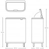 La mâna a doua: Cos pentru gunoi Brabantia Bo Touch Hi 1001260, 60 L, Inaltat, Deschidere lina si silentioasa, Negru mat