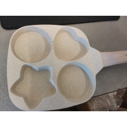 La mâna a doua: Tigaie cu 4 sectiuni Klausberg KB 7809, 19cm, Acoperire din marmura, Diverse forme, Inductie, Bej
