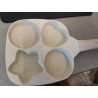 La mâna a doua: Tigaie cu 4 sectiuni Klausberg KB 7809, 19cm, Acoperire din marmura, Diverse forme, Inductie, Bej