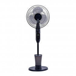 La mâna a doua: Ventilator cu ceata de apa Elite EFM-0357R, 70W, 40 cm, 2.8 L, 3 viteze, 3 moduri, 3 pale, Economisire energie, Negru