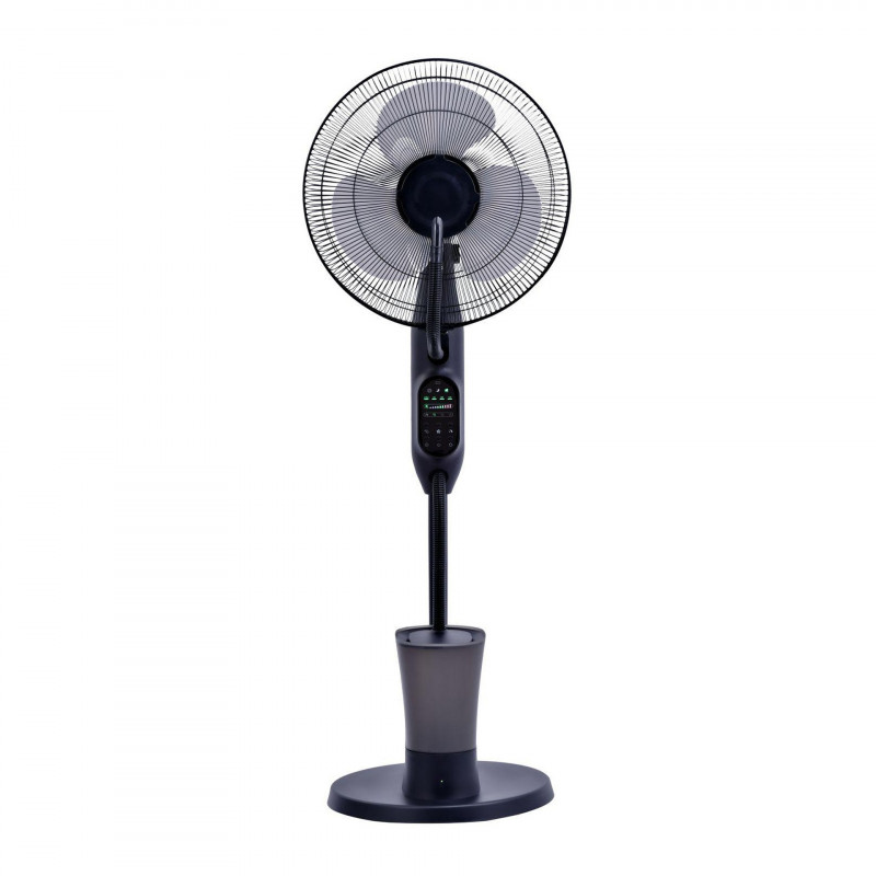 La mâna a doua: Ventilator cu ceata de apa Elite EFM-0357R, 70W, 40 cm, 2.8 L, 3 viteze, 3 moduri, 3 pale, Economisire energie, Negru