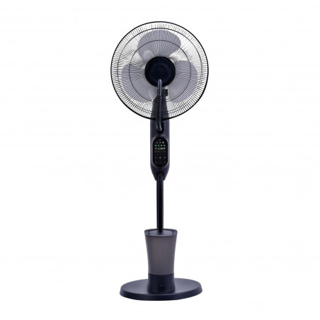 La mâna a doua: Ventilator cu ceata de apa Elite EFM-0357R, 70W, 40 cm, 2.8 L, 3 viteze, 3 moduri, 3 pale, Economisire energie, Negru