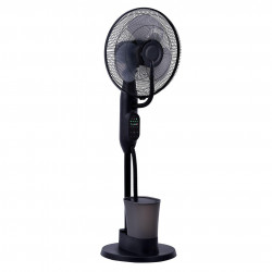 La mâna a doua: Ventilator cu ceata de apa Elite EFM-0357R, 70W, 40 cm, 2.8 L, 3 viteze, 3 moduri, 3 pale, Economisire energie, Negru