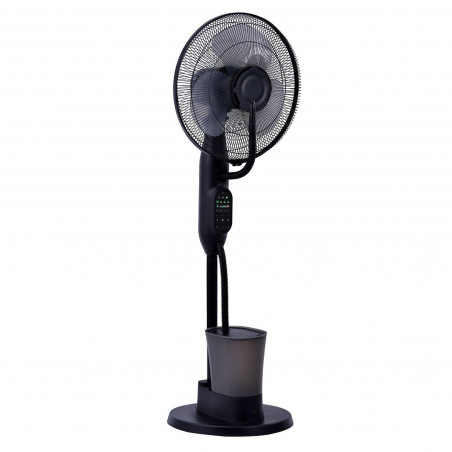 La mâna a doua: Ventilator cu ceata de apa Elite EFM-0357R, 70W, 40 cm, 2.8 L, 3 viteze, 3 moduri, 3 pale, Economisire energie, Negru