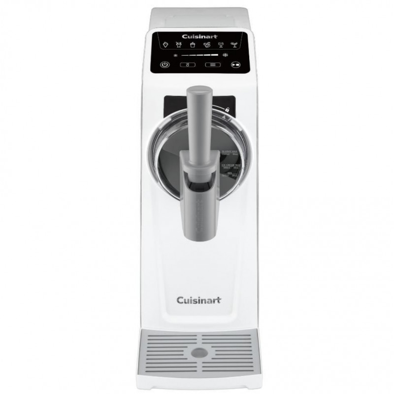 La mâna a doua: Masina de facut inghetata Cuisinart Frost Fusion Ice Cream & Slushie ICE201E, 170 W, 1,6 l, Dozare inteligenta, Mentinere a temperaturii, Compresor, Alb