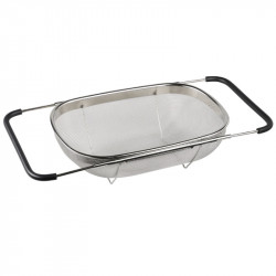 Sită extensibila pentru chiuveta Kesper 90940, 36,5-55 cm, otel inoxidabil, argintiu