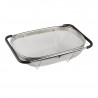 Sită extensibila pentru chiuveta Kesper 90940, 36,5-55 cm, otel inoxidabil, argintiu