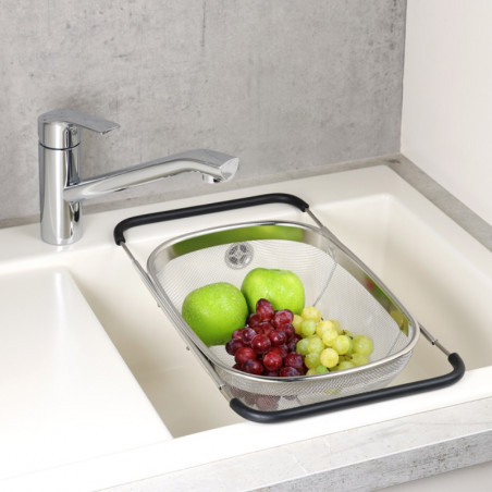 Sită extensibila pentru chiuveta Kesper 90940, 36,5-55 cm, otel inoxidabil, argintiu