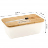 Cutie pentru paine cu taietor si cutit 3in1 Kesper 58480, bambus, mat