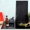 Set de 2 placi de protectie pentru plite/blat Kesper 37523, 50 x 28,5 cm, Sticla, Negru