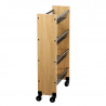 Raft bucatarie cu rotite Kesper 27843, 4 rafturi, 4 rotite mobile, MDF/metal, maro/negru