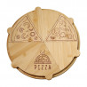 Tava rotunda pentru servirea pizzei Kesper 58468, Bambus, 36 cm, 6 felii, Maro