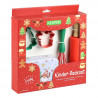 Set pentru copii preparare deserturi de Craciun Kesper 69128, 5 piese, Cutie de depozitare, Multicolor