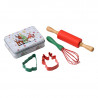 Set pentru copii preparare deserturi de Craciun Kesper 69128, 5 piese, Cutie de depozitare, Multicolor