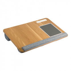 Suport pentru laptop cu suport pentru mouse Kesper 77623, Suport integrat pentru smartphone/tableta, 54,5 x 35,5, Maro