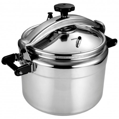 Oală sub presiune Fagor Chef Extremen, 35 cm, 22 l, 50 kPa, 3 sisteme de protecție, sigiliu de siguranță, argintiu