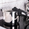 Oală sub presiune Fagor Duo 8L, 22 cm, 60/100 kPa, marcaj interior, fund IMPAKSTEEL, 5 sisteme de protecție, compatibilă cu plitele cu inducție, argintie
