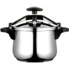 Oală sub presiune Fagor Clasica 8 L, 55 kPa, 24 cm, supapă de siguranță, 3 sisteme de protecție, oțel inoxidabil 18/10, compatibilă cu plitele cu inducție, argintie