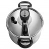 Oală sub presiune Fagor Clasica 8 L, 55 kPa, 24 cm, supapă de siguranță, 3 sisteme de protecție, oțel inoxidabil 18/10, compatibilă cu plitele cu inducție, argintie