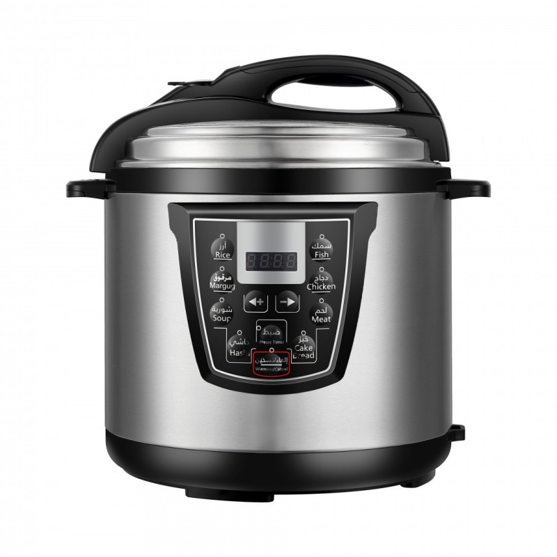 Multicooker sub presiune Oliver Voltz OV51985K6, 1000 W, 6 L, 90 kPa, Afisaj LED, 8 programe, Inox
