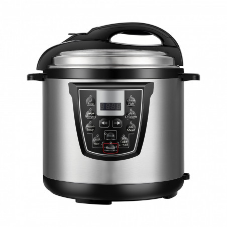 Multicooker sub presiune Oliver Voltz OV51985K6, 1000 W, 6 L, 90 kPa, Afisaj LED, 8 programe, Inox