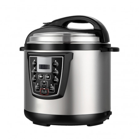 Multicooker sub presiune Oliver Voltz OV51985K6, 1000 W, 6 L, 90 kPa, Afisaj LED, 8 programe, Inox