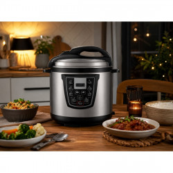 Multicooker sub presiune Oliver Voltz OV51985K6, 1000 W, 6 L, 90 kPa, Afisaj LED, 8 programe, Inox