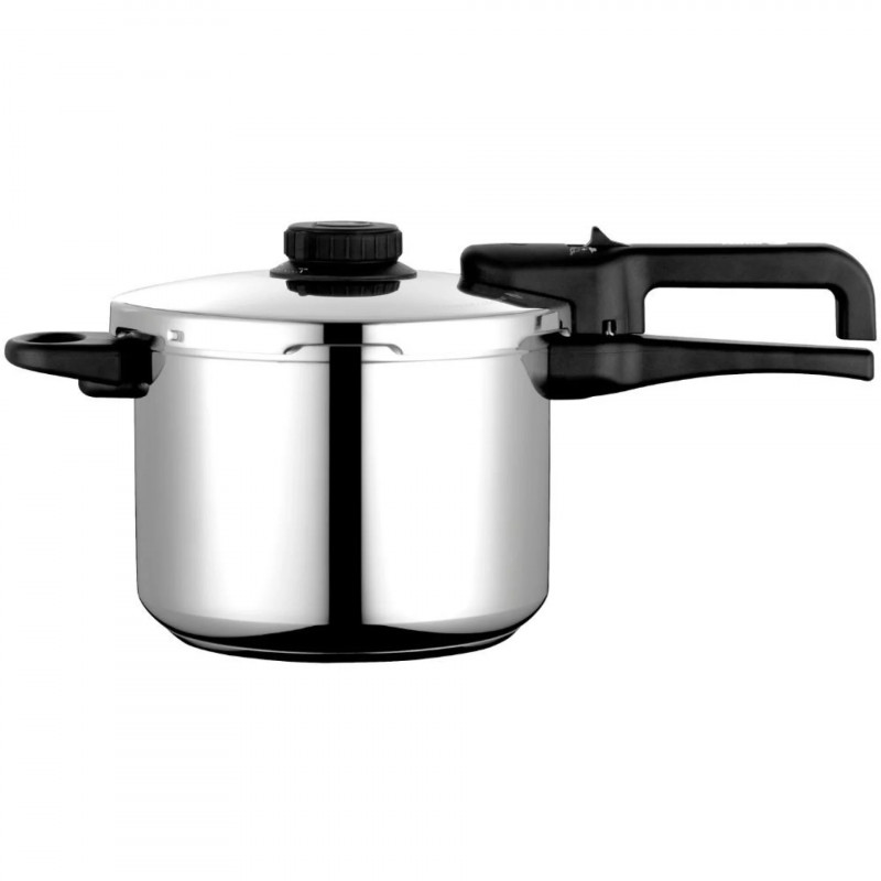Oală sub presiune Fagor Dual Xpress 4+6 L, 2 buc., 30-90 kPa, 22 cm, 5 sisteme de protecție, fund cu 3 straturi, oțel inoxidabil 18/10, inducție, argintiu